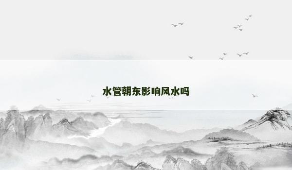 水管朝东影响风水吗