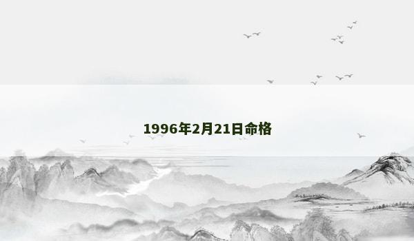 1996年2月21日命格