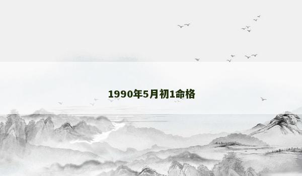 1990年5月初1命格