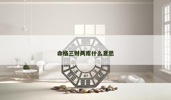 命格三财两库什么意思