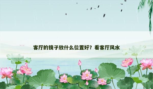 客厅的镜子放什么位置好？看客厅风水