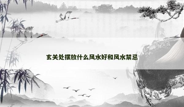 玄关处摆放什么风水好和风水禁忌