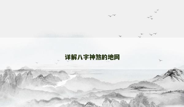 详解八字神煞的地网